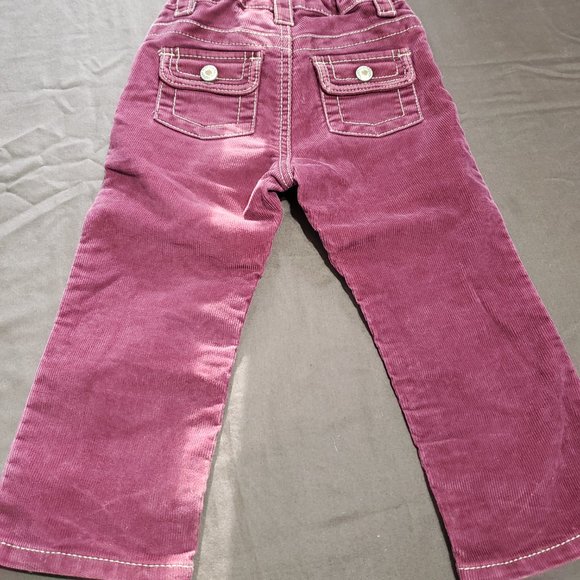Vintage Jeans Purple Corduroy Denim Straight Leg Elastic Waistband 2T Baby Gap - Picture 2 of 6